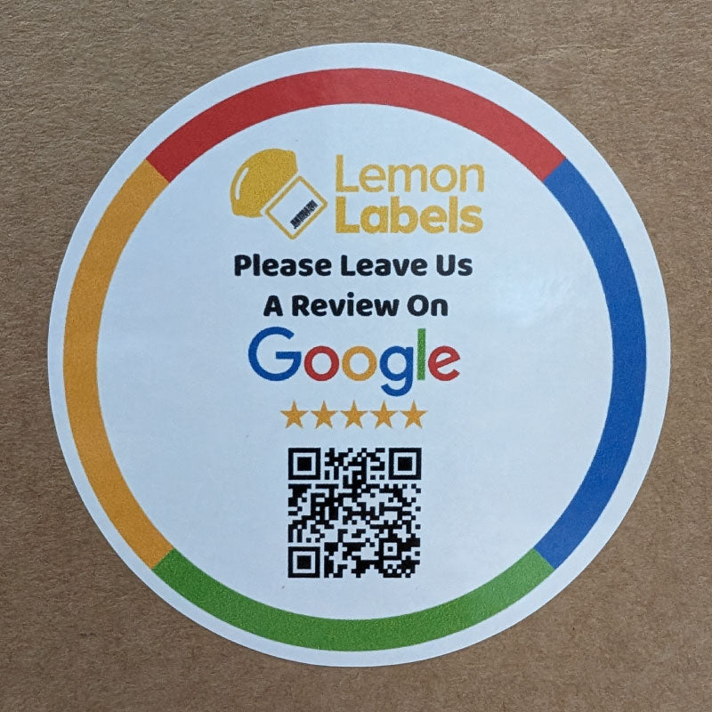 Please Review Us On Google Stickers - Personalised Google Review Stickers For Your Business