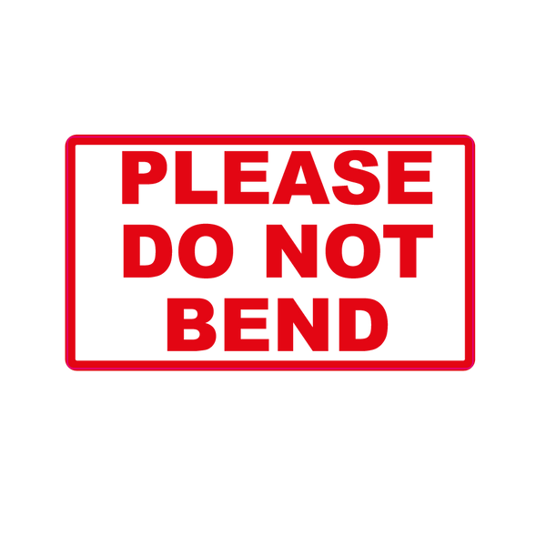 Please Do Not Bend Labels - 70 x 40mm Labels | Warning Labels | PPI Labels