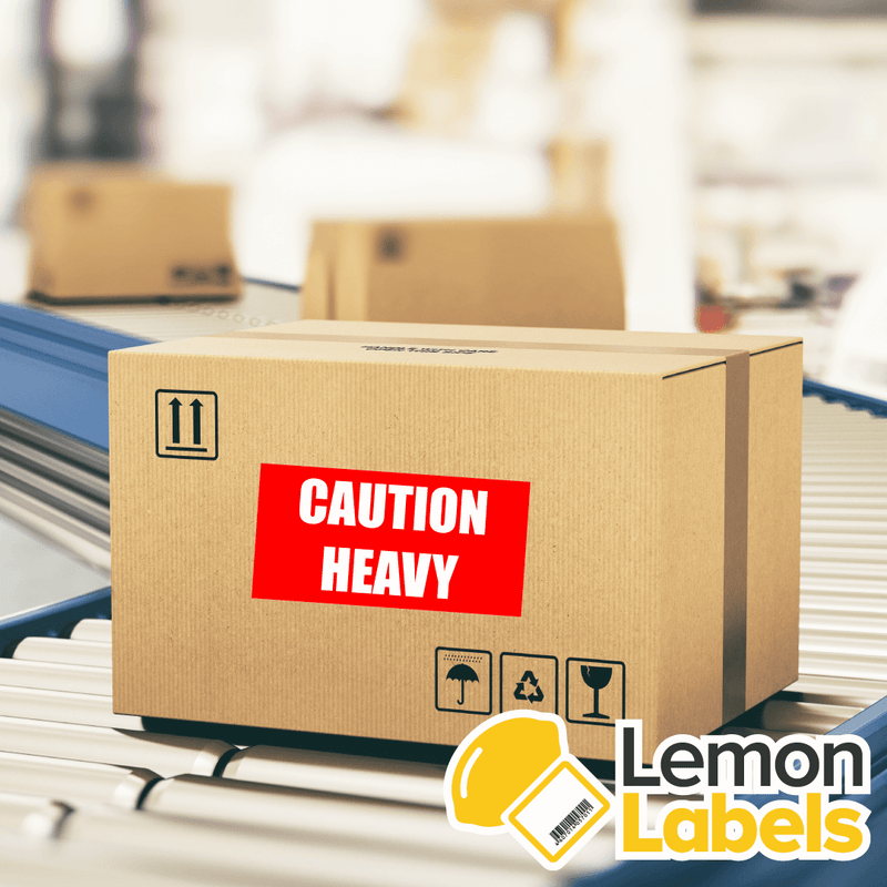 Caution Heavy Packaging Labels