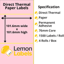 Pink Thermal Printer Labels - Thermal Eco Paper On Permanent Adhesive
