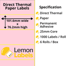 Zebra Printer Labels - Thermal Eco Labels For Zebra Printers