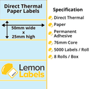 Zebra Printer Labels - Thermal Eco Labels For Zebra Printers