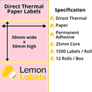 Pink Thermal Printer Labels - Thermal Eco Paper On Permanent Adhesive