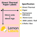 Pink Thermal Printer Labels - Thermal Eco Paper On Permanent Adhesive