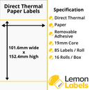 Labels For Zebra ZQ520 | ZQ620 | ZQ630 Mobile Printers On 19mm Cores